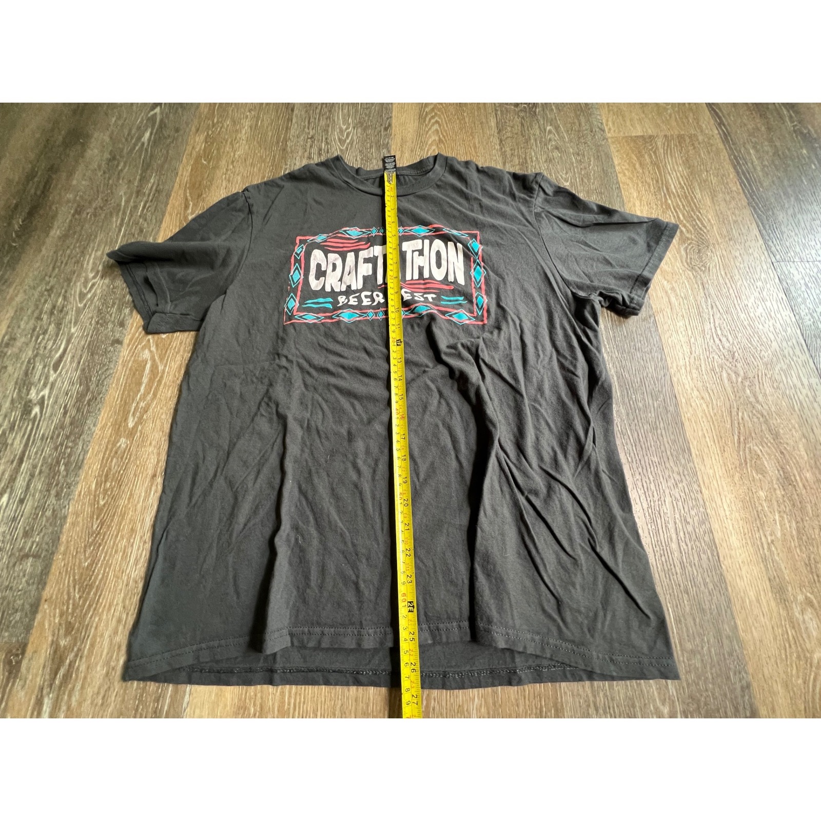 Craftathon Beer Fest Graphic T-Shirt Mens Xl Gray Short Sleeve Obey The Hopken — image 3 of 5
